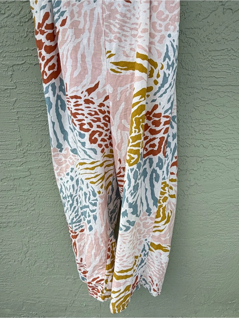 ASOS Multicolor Printed Jumpsuit in Pastel Pink, Teal & Mustard